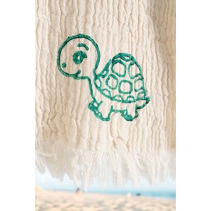Juego de Toallas de Baño para Bebés Varol, 100% Algodón Orgánico, con Forro de Muselina, Diseño de Animales y Rayas, Producto para el Cuidado del Bebé - Product Image 4