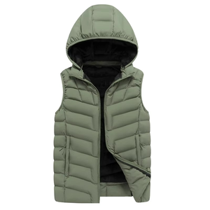 Veste d'hiver classique à col montant, imperméable, coupe-vent, matelassée épaisse, longue, avec logo sur le devant, portable et chaude - Product Image 4