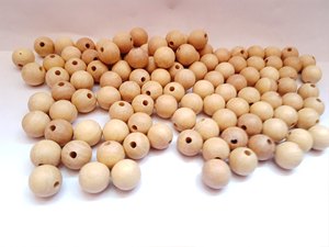 ลูกปัดไม้ทรงกลมขนาด 6 มม. 8 มม. 10 มม. รูปทรงและสีตามสั่ง ผลิตภัณฑ์งานฝีมือจากอินเดีย - Product Image 3