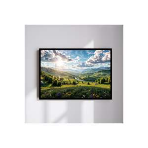 <b>Large</b> Size 70x50cm MDF Table Colorful Faded Quality <b>Printing</b> <b>Frame</b> Nature Scenery Wall Art - Product Image 3