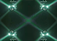 HD8 Mini Alien 100W RGBW+Blanc chaud+Laser vert, Idéal pour les bars, les scènes, les clubs, 14 canaux DMX