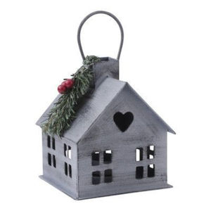 Casita Navideña de Hierro Galvanizado, Artesanía Vintage, 100 Piezas, Decoración Ecológica Personalizable para el Hogar, Festividades - Product Image 5