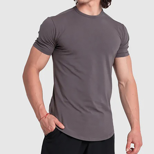 เสื้อยืดออกกำลังกายผู้ชายคุณภาพพรีเมียม ลดราคาพิเศษ แห้งเร็ว 100% ผ้าฝ้าย ระบายอากาศดี เสื้อกีฬาเปล่าๆ สำหรับออกกำลังกาย ผ้าโพลีเอสเตอร์สั่งทำได้ - Product Image 4