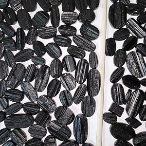 อัญมณีหลวมทรงหลังเบี้ยทัวร์มาลีนสีดำสำหรับเครื่องประดับแฮนด์เมด - Product Image 2