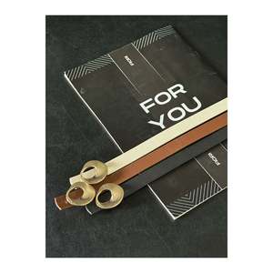 3-Piece Design Buckle <b>Women's</b> Belt, <b>Jacket</b> Belt, Shirt Belt, Dress Belt - Black-Tan-Beige - Product Image 2