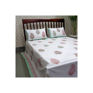 Alta calidad exquisita mano India bloque impreso tamaño Queen colcha de algodón diseños saludables percal colcha suave - Product Image 1