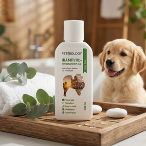 PETBIOLOGY Champú + Acondicionador Suave para Perros, 100ml - Product Image 1