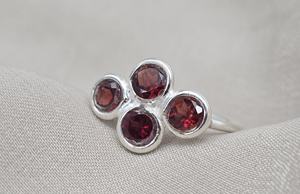 Natural Garnet 925 Sterling <b>Silver</b> <b>Ring</b> Handmade Red Gemstone Jewelry Modern Boho <b>Silver</b> <b>Ring</b> <b>for</b> Women and <b>Men</b> - Product Image 6