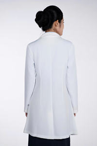 Uniforme de Hospital personalizado bata de laboratorio blanca para Médicos Enfermeras tejido Spandex/tela de algodón suave duradero Unisex OEM/ODM blusa médica - Product Image 6