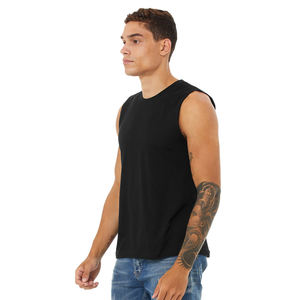 Chaleco de culturismo para hombre, camiseta sin mangas de entrenamiento de gimnasio, camiseta interior deportiva de algodón para hombre, chaleco informal - Product Image 1
