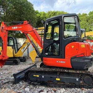 Mini-excavatrice sur chenilles Kubota KX165-5 d'occasion, moteur diesel, excavatrice hydraulique avec godet pour la construction - Product Image 1