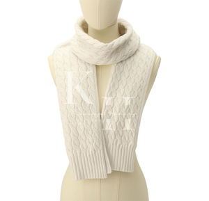 Bufanda de lana de punto para mujer con estilo, envoltura de invierno de mezcla de lana suave para oficina y uso informal, bufanda larga de moda para clima frío - Product Image 1