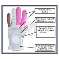 Fabricant OEM Gants de golf en cuir nano avec friction et impression de logo personnalisé Gants de golf de performance respirants pour hommes et femmes de qualité supérieure