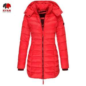 Manteau long matelassé personnalisé pour femmes Veste d'hiver chaude avec logo personnalisé Confortable et respirante - Product Image 1