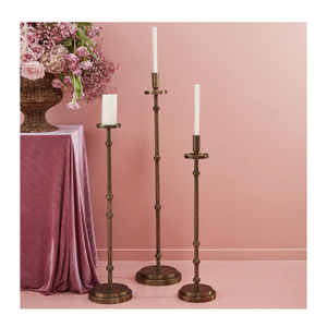 Floor Standing Centerpieces <b>Candle</b> Stands for Indoor & <b>Outdoor</b> Premium Quality Antique Brass <b>Candle</b> Pillar <b>Holder</b> Best Seller - Product Image 1