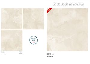 Azulejos de suelo de porcelana brillante de 1200x1200mm, diseño cuadrado moderno para interiores de lujo, hogares, oficinas, hoteles, proyectos comerciales, India - Product Image 4