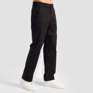 Pantalones Chinos Ligeros de Lona Venture, Casuales, Negros, Talla 6XL, con Pliegues, Lavado de Color, Cintura Media, para Primavera - Product Image 1