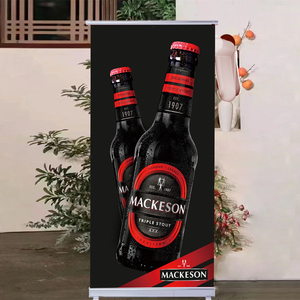 Kỹ thuật số UV nhiệt chuyển giao in ấn Pop Up <span class=keywords><strong>Banner</strong></span> có thể thu vào khung cuộn lên biểu ngữ cho việc thúc đẩy đồ uống có cồn - Product Image 2