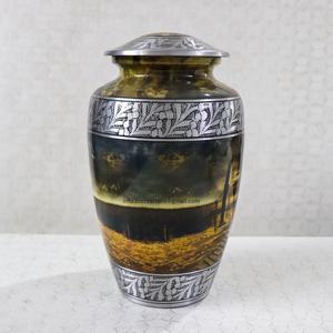 Fabricant d'urnes de crémation Urnes de crémation en aluminium gravées à la main pour cendres humaines Urnes de cendres en laiton pour funérailles - Product Image 3