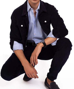 Chaqueta Vaquera Casual para Hombre, 100% Algodón de Alta Calidad, Transpirable, de Secado Rápido, Resistente al Viento, Ecológica, Servicio OEM, Personalizable - Product Image 4