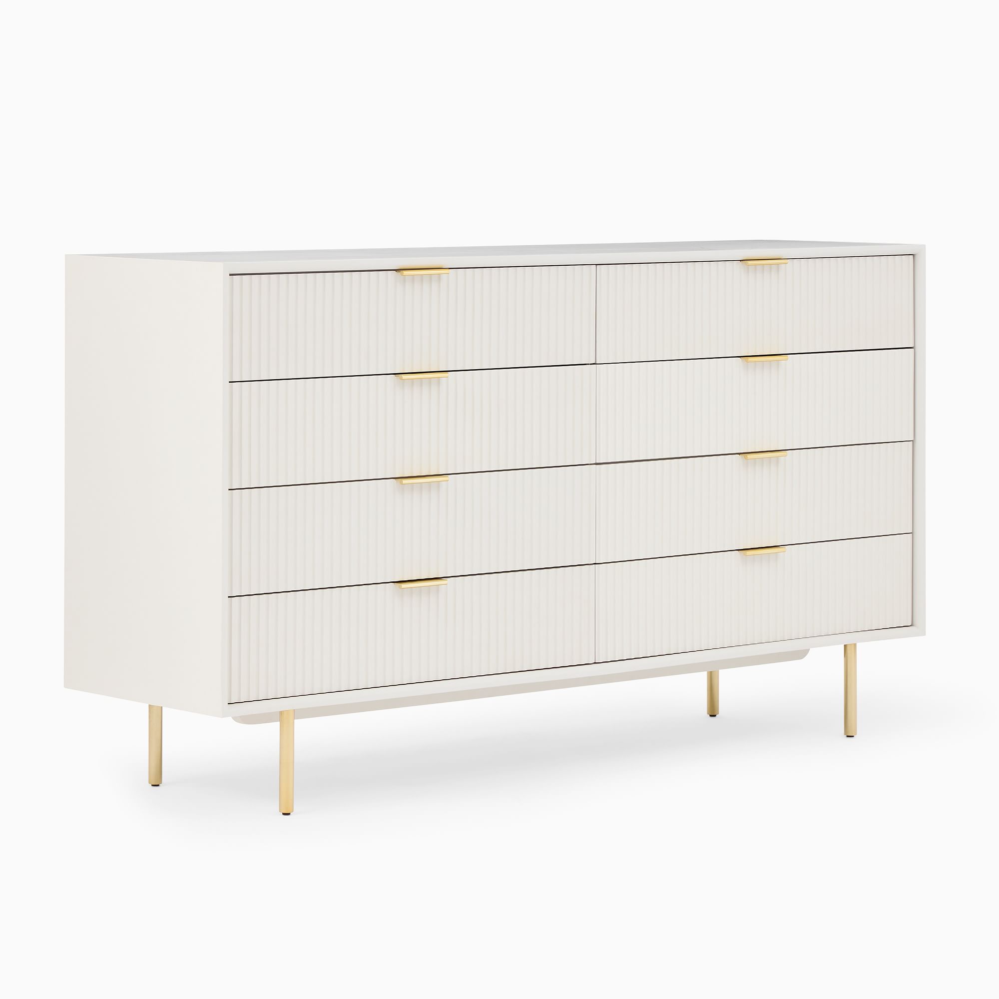 white and gold 8 drawer dresser Avalaire 8 Drawer Dresser – Good Bones Furniture main image 0
