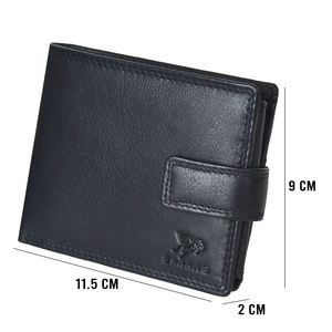<b>Genuine</b> <b>Leather</b> Tri-Fold <b>Wallet</b> With Button closure - Product Image 3