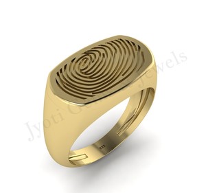 แหวนตราประทับ10X16mm ลายนิ้วมือที่มีคุณภาพสูงเครื่องประดับเงิน925สำหรับผู้ชายแหวนตราสัญลักษณ์สำหรับเป็นของขวัญที่ระลึก - Product Image 3