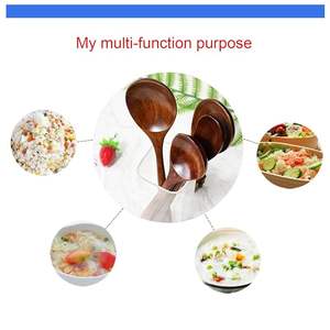 Cuchara Decorativa para Cocina Rústica, Cuchara de Madera de Estilo Clásico para Chefs Caseros, Cuchara de Té Única - Product Image 3