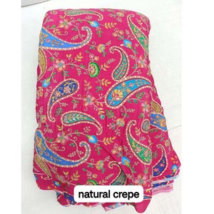 Crepé natural de viscosa pura con impresión de posición y trabajo de coading | Cargo de envío adicional - Product Image 5