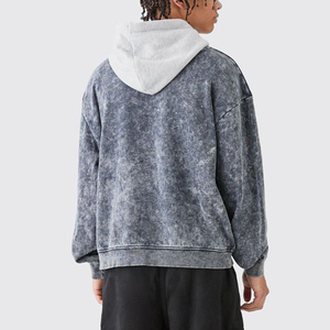 Acid Wash Hoodies 80% Cotton 20% Polyester <b>Sweatshirts</b> Hoodie Customized Screen Printed Hoodie - Product Image 1