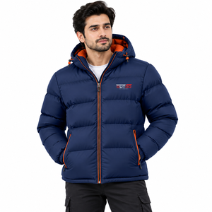 Chaqueta de plumón para hombre con logotipo personalizado, acolchado suave de tela y diseño moderno, abrigo de invierno acolchado personalizado para hombre con características duraderas - Product Image 1
