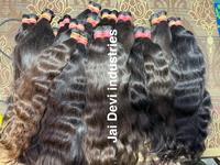 Cheveux humains bruts non traités, cheveux vierges naturels en vrac, extensions de cheveux humains du temple du sud de l'Inde