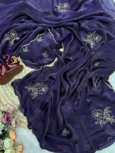 Exclusive Designer Look Soft Premium Space Silk <b>Saree</b> Traditional Elegant Stylish Fancy Latest Indian Modest Wedding Party - Product Image 3