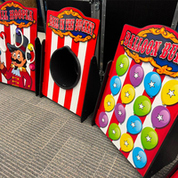 Kit de jeux de carnaval commercial : Lancer d'anneaux, Lancer de seaux, Jeux de cibles à éclater avec ballons, pour la location d'événements, l'activation de marque et les fêtes