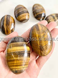 คริสตัลรูปตาเสือหินอัญมณีบำบัดแบบกระเป๋าเรกิขัดเงาธรรมชาติ - Product Image 4