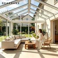 Véranda solaire insonorisée en aluminium haute résistance, triple vitrage, pour restaurant, cabine en verre feuilleté pour maison de campagne, montage facile