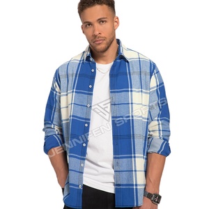 เสื้อเชิ้ตผ้าสักหลาดผู้ชายที่กําหนดเองวัสดุผ้าขนสัตว์ 100% แขนยาวปุ่มปิดภายในป้ายคอทอและห่วงแขวน - Product Image 3