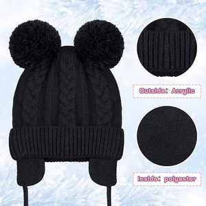 Popular Arrival Winter Warm <b>Waterproof</b> High Quality Adjustable <b>Beanie</b> Caps Custom Logo Outdoor 100% Acrylic Breathable Unisex - Product Image 5