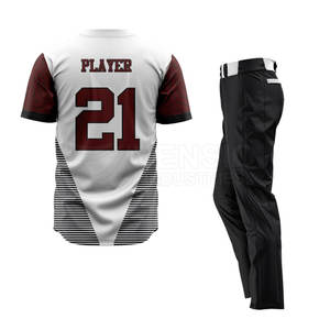 Conjunto Deportivo Ligero de Secado Rápido y Transpirable para Hombre, 100% Poliéster, Colores Personalizados, Uniformes de Béisbol y Sóftbol - Product Image 2