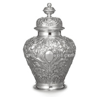 Ensembles nordiques modernes de finition d'émail de forme ronde en métal d'aluminium élégant de 3 avec des couvercles d'or décoration à la maison de pot de gingembre