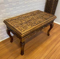 Table basse en bois faite main classique Offre Spéciale avec la main découpant dans la forme rectangulaire pour l'usage à la maison d'hôtel