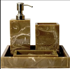 Conjunto de accesorios de baño de resina de alta calidad al por mayor de fábrica para Hotel familias decoración de baño de lujo - Product Image 2