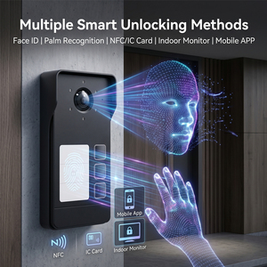 Kit <span class=keywords><strong>Interphone</strong></span> Vidéo Intelligent IP Hiwink 2K 2 Fils WiFi Tuya Alexa Face ID avec Station Extérieure en Aluminium et Cache Pluie Noir - Product Image 1