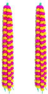 Guirnalda de flores de caléndula artificial de todos los colores para decoración interior y exterior de balcón de oficina en casa para Navidad y Día del Padre - Product Image 6