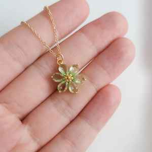 Collar de Plata 925 con Circonita Verde Claro y Peridoto, Certificado GIA, Lujoso y Elegante, Regalo para Ella, Unisex - Product Image 2