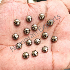 Pyrite naturelle 4x4 mm Cabochon rond Toutes tailles disponibles Dos plat Fabrication de bijoux Pierre Pierres précieuses en vrac - Product Image 1