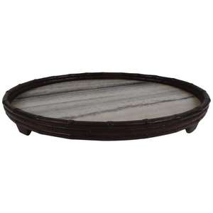 Plateaux de service en bois Meena de qualité supérieure et élégants pour vos tables à manger Plateau rond décoratif en bois - Product Image 4