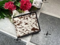 Dompet pria kulit desain baru, kulit sapi, cetak, tempat kartu, hadiah uang tunai untuk pria
