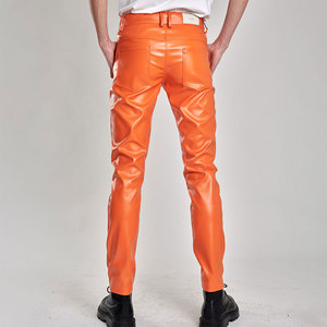 Meilleure vente Pantalon en cuir pour homme Pantalon en cuir respirant pour homme lavé Pantalon en cuir léger à séchage rapide pour homme - Product Image 5