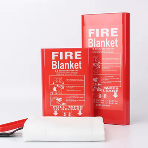 Couverture anti-feu d'urgence – Couverture isolante ignifuge en fibre de verre pour la sécurité à la cuisine, à la maison et à l'école avec étui à dégagement rapide - Product Image 1